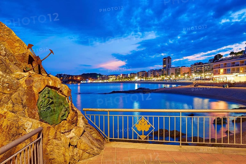 Lloret de Mar sunset at Costa Brava of Girona at Catalonia spain