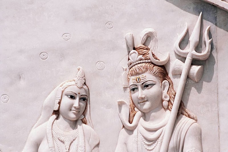 Close up of lord Venkateshwara temple, Hyderabad, Andhra Pradesh, India, Asia