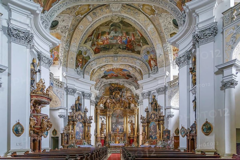 Banz Abbey is a former Benedictine monastery, north of Bamberg, Bavaria, Germany. Church interior