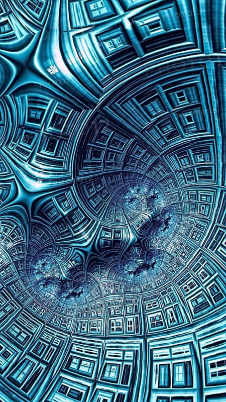 Abstract textured surface - computer-generated image. Fractal geometry: spiral and lattice grid. For covers, web design, posters