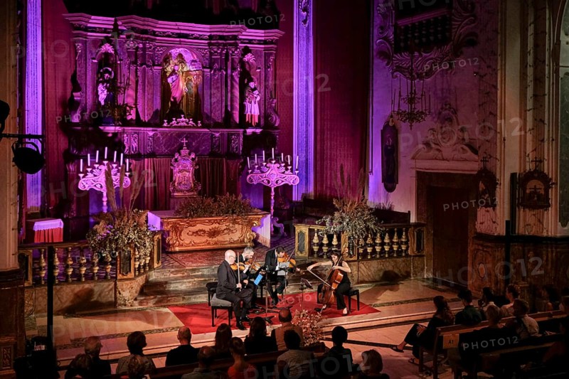 Quiroga Quartet, string quartet, Església Nostra Senyora dels Angels, Pollença, Majorca, Balearic Islands, Spain, Europe