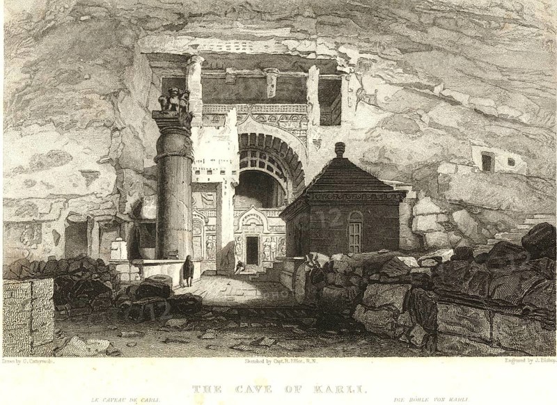 The cave of Karli or Karla, Bombay now Mumbai, Maharashtra, India, Asia