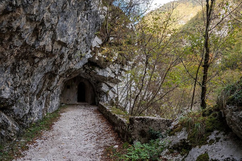 Historic fort Kluze and surrounding defense systems in the Soca valley, Slovenia, Europe