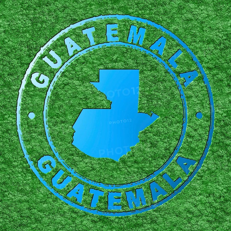 Map of Guatemala, Forest with Water Map, CO2 Reduction