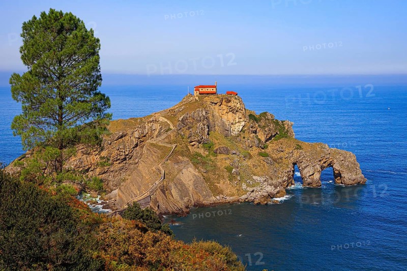 The island Gastelugache. The Bay of Biscay. Basque Country. Spain. The most amazing beach. Magical unique landscape