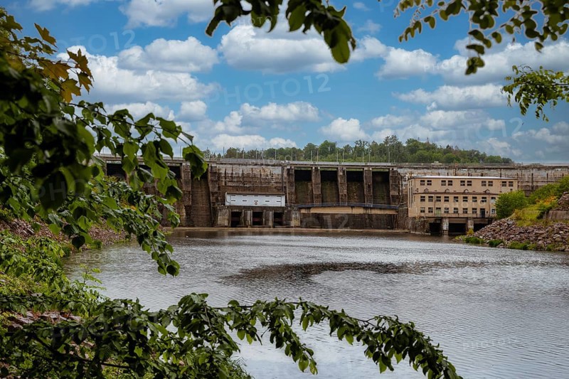 Zschopau Saxony River landscape Wall Dam