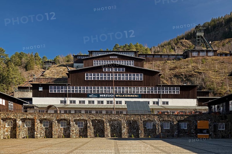 Open-cast facilities, Rammelsberg ore mine on the mountain of the same name, UNESCO World Heritage Site, Goslar, Lower Saxony, Germany, Europe