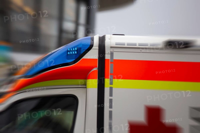 German Red Cross rescue vehicle on its way to the scene