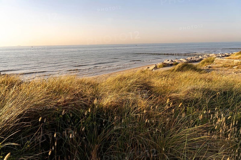 On the Plage de Sangatte beach on the Côte d'Opale or Opal Coast in Sangatte, France, Europe