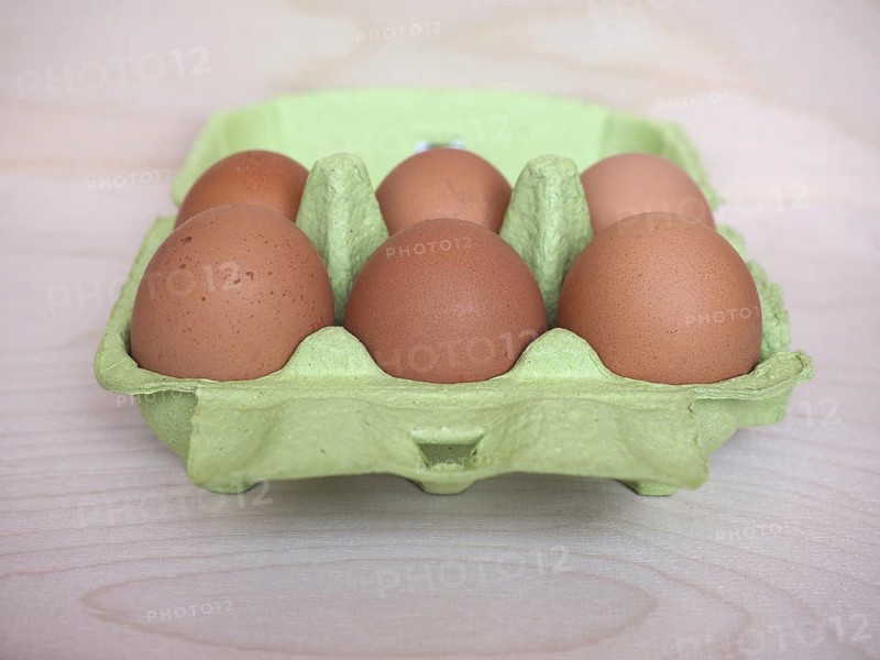 Half dozen eggs carton