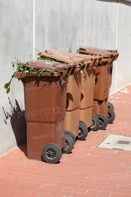 Organic bins, waste bins, Germany, Europe