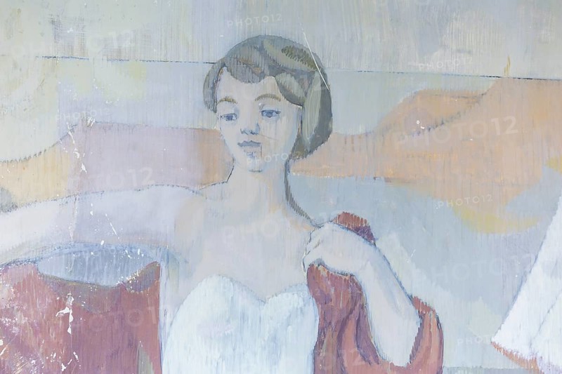 The partial uncovering of the early work in the Deutsches Hygiene-Museum has been completed In the south stairwell foyer of the Deutsches Hygiene-Museum, the large-format mural Lebensfreude (Joy of Life) was created in 1956, with which the then 24-year-old Gerhard Richter completed his studies at the Dresden Academy of Fine Arts. This diploma work, measuring around 63 square metres, was painted over in 1979 and then largely forgotten. After two smaller windows had already been opened in the 1990s, a central section of this historically significant work of art has been uncovered since February 2024 with Gerhard Richter's consent. The result of this complex restoration project can now be viewed. The uncovering was a joint project of the Deutsches Hygiene Museum and the Wüstenrot Foundation in co-operation with the Dresden University of Fine Arts. The accompanying educational measures were supported by the Ernst von Siemens Art Foundation through a