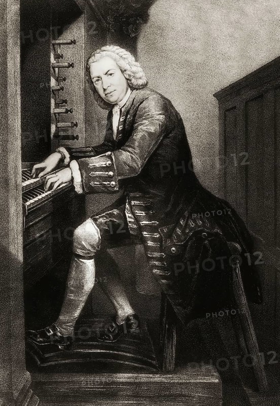 Johann Sebastian Bach, 1685, 1750, German composer, digital edited