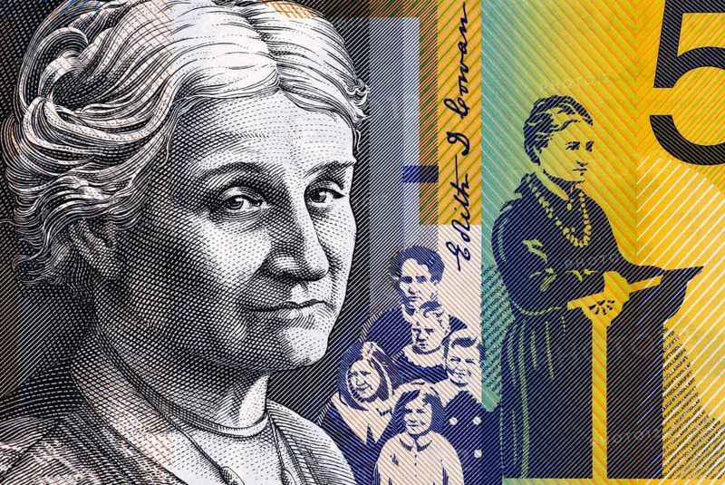 Edith Cowan (1861-1932) on 50 Dollars 2009 from Australia. Australian politician, social campaigner and the first woman elected to Australian parliament