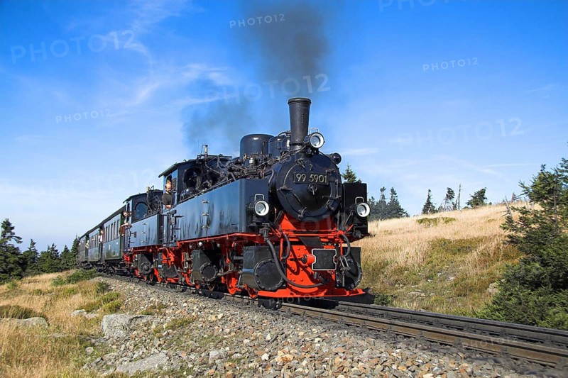 HSB, Harz narrow-gauge railway, locomotive, steam engine, smoke, HSB railway, Brockenbahn, Harz, transport, traffic, railway