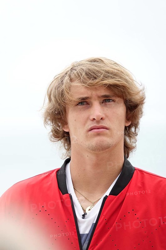 Portrait of German tennis player Alexander Zverev in an interview, Rolex Monte-Carlo Masters, tennis tournament of the Masters 1000 ATP World Tour, Principality of Monaco