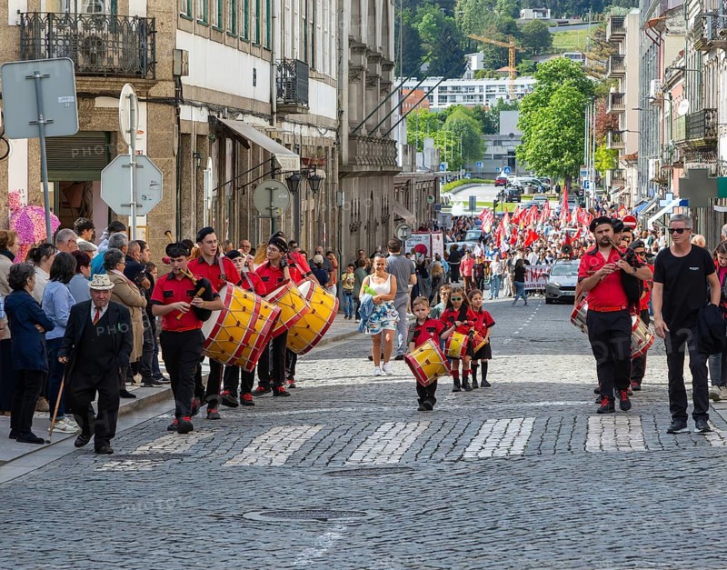 Political rally and march for May Day in city of Guimaraes, Braga district, northern Portugal, Europe - 1st May 2025