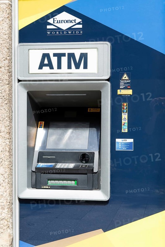 ATM cash point machine Euronext Worldwide, Guimaraes, Portugal, Europe