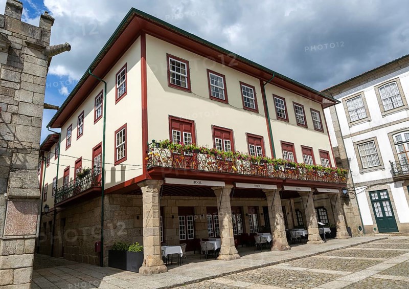 Hool restaurant in Hotel Oliviera, Largo da Oliveira square, city of Guimaraes, northern Portugal