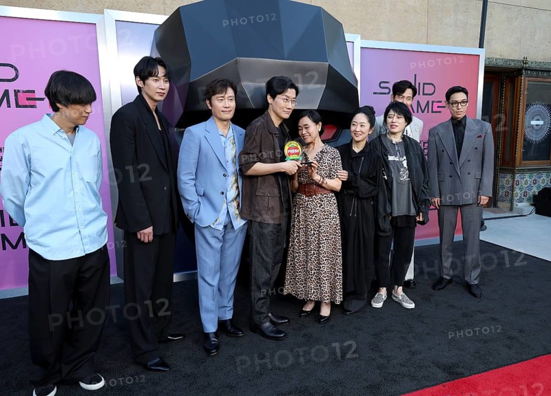 Kim Ji-yong, Park Sung Hoon, Lee Byung-hun, Hwang Dong-hyuk, Kang Ae-shim, Chae Kyoung-sun, Nam Na-young, Lee Jung-jae and Choi Seung-hyun at Netflix's 'Squid Game 2' ATAS Event held at the Egyptian Theatre in Hollywood, USA on May 30, 2025, Hollywood, CA, USA, Los Angeles, California, USA, North America