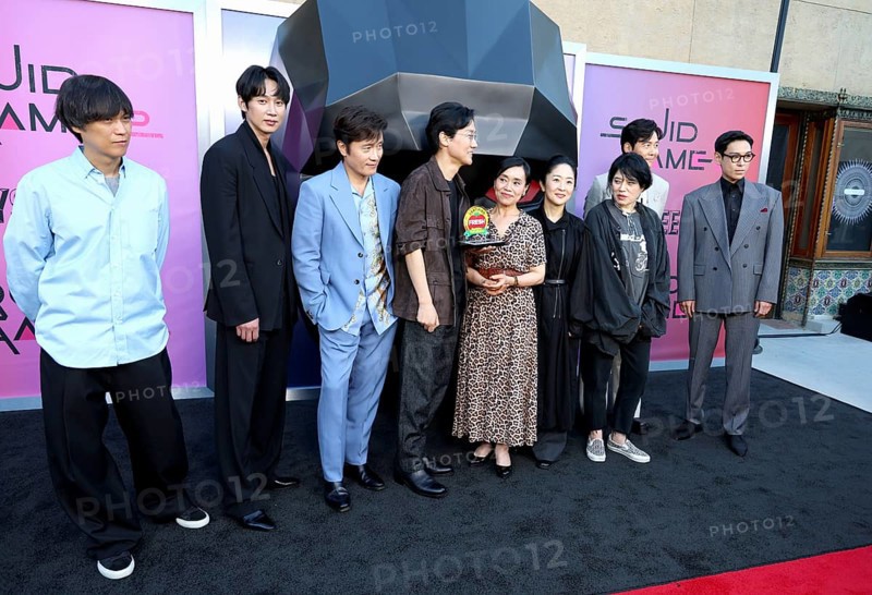 Kim Ji-yong, Park Sung Hoon, Lee Byung-hun, Hwang Dong-hyuk, Kang Ae-shim, Chae Kyoung-sun, Nam Na-young, Lee Jung-jae and Choi Seung-hyun at Netflix's 'Squid Game 2' ATAS Event held at the Egyptian Theatre in Hollywood, USA on May 30, 2025, Hollywood, CA, USA, Los Angeles, California, USA, North America