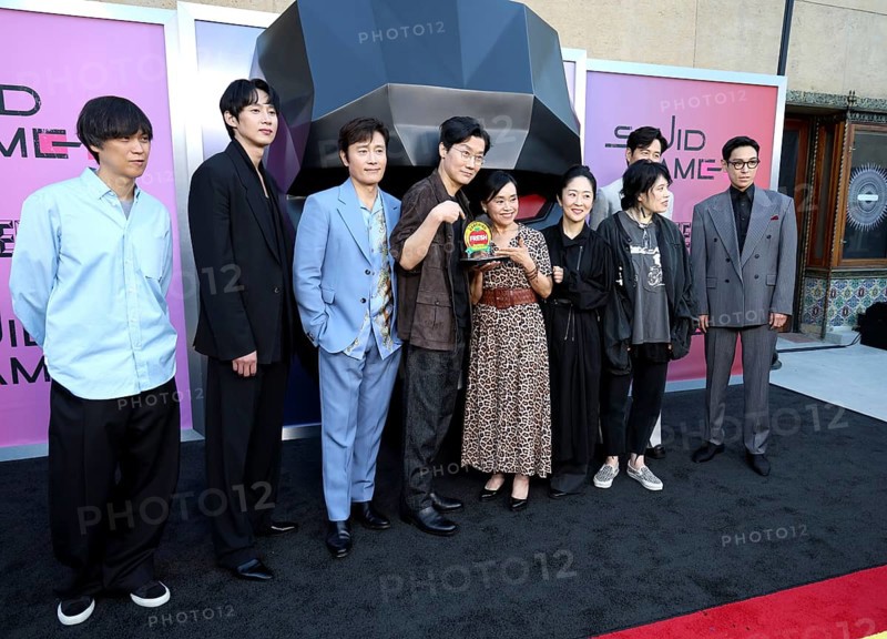 Kim Ji-yong, Park Sung Hoon, Lee Byung-hun, Hwang Dong-hyuk, Kang Ae-shim, Chae Kyoung-sun, Nam Na-young, Lee Jung-jae and Choi Seung-hyun at Netflix's 'Squid Game 2' ATAS Event held at the Egyptian Theatre in Hollywood, USA on May 30, 2025, Hollywood, CA, USA, Los Angeles, California, USA, North America