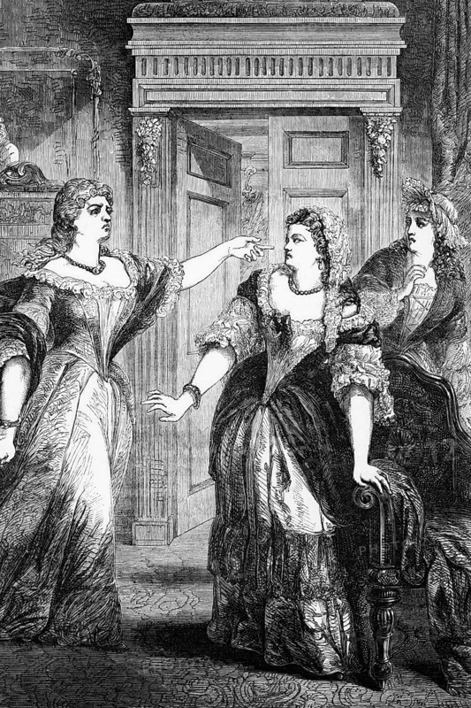 In July 1708, the Duke of Marlborough won the Battle of Oudenaarde. Before the thanksgiving service in St Paul's Cathedral, Sarah Churchill, Duchess of Marlborough, got into a heated argument with Queen Anne, digital reproduction of a historical model