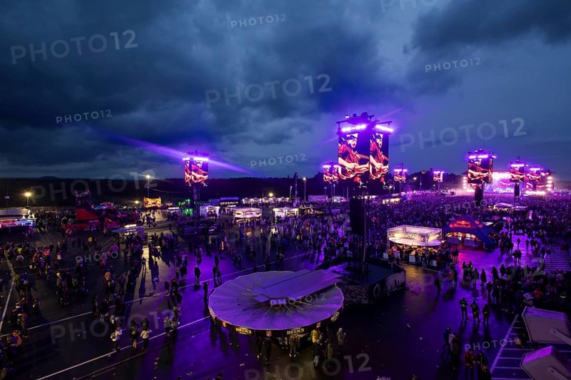 Main stage with monitors at the Rock am Ring Festival on Friday, Nürburgring race track race track, 07.06.2025