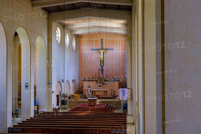 Christkönig parish church, Penzberg, Upper Bavaria, Bavaria, Germany, Europe