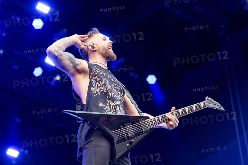 Matthew Tuck, singer of Bullet for My Valentine at the Rock am Ring Festival on Saturday, Nürburgring race track race track, 07.06.2025