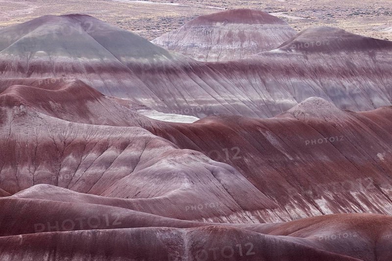 Colorful deposits of the Chinle Formation exposed at Little Painted Desert County Park near Winslow, Arizona
