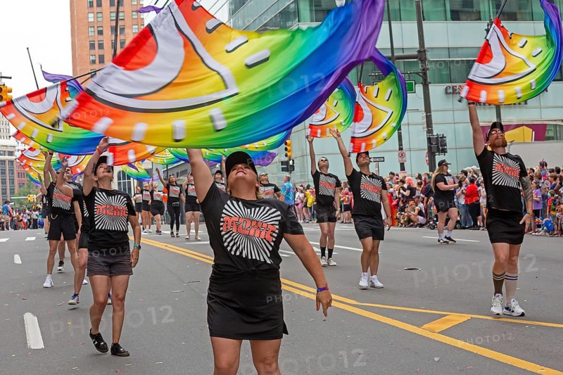 Detroit, Michigan USA - 8 June 2025 - Gay, lesbian, bisexual, and transgender activists and their allies marched for equality in the Motor City Pride parade