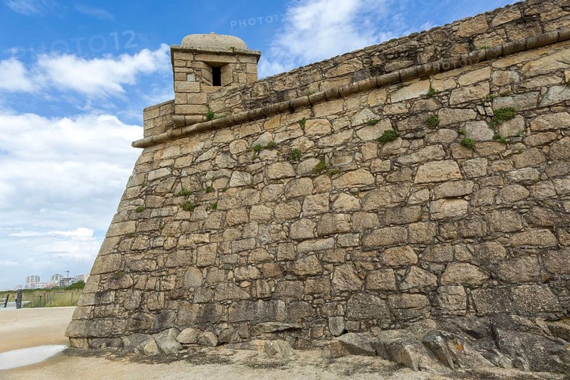 Coastal fort of Forte de São João Baptista de Vila do Conde, northern Portugal, Europe c 1570s