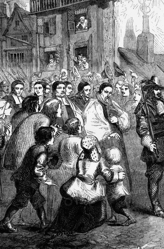 A procession of the seven bishops of the Church of England who were imprisoned and tried for seditious libel in 1688 for their opposition to the Second Declaration of Indulgence by James II of England, James II (14 October 1633 to 16 September 1701), England, digital reproduction of a historical original