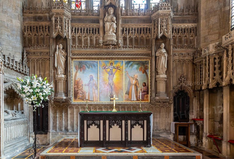 Reredos and altar, Church of Saint Mark, Bristol, England, UK altar painting by John King 1829