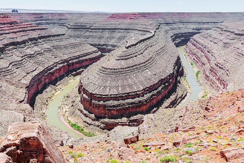 San Juan River meanders, Goosenecks State Park, Utah, USA, North America