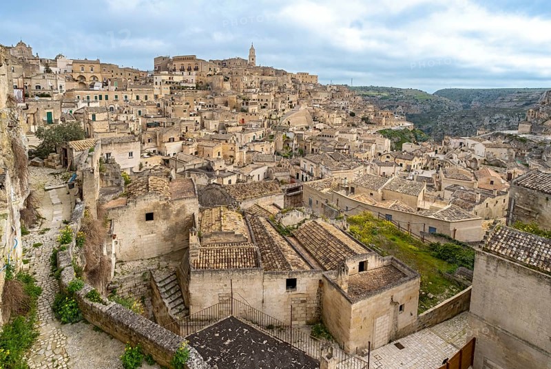 View of Matera, Sasso Caveoso, Basilicata, Italy, Europe