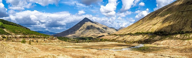 Panorama of Beinn Dorain, Bridge of Orchy, Highlands, Scotland, UK