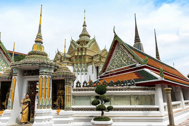 Wat Pho (Temple of the Reclining Buddha), Bangkok, Thailand, Asia