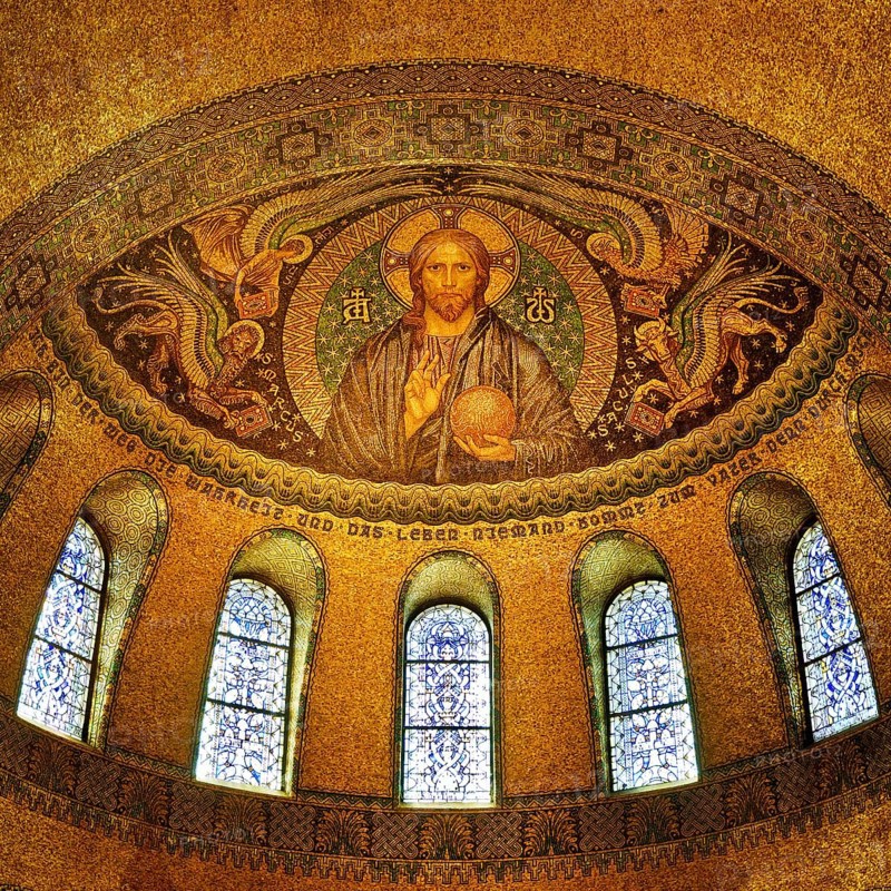 Church of the Redeemer, the best-preserved testimony to Kaiser Wilhelm II's church building programme, Bad Homburg vor der Höhe, Germany, Europe