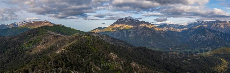 Morning atmosphere, mountain landscape, Parc naturel régional de Corse, Corsica, France, Europe