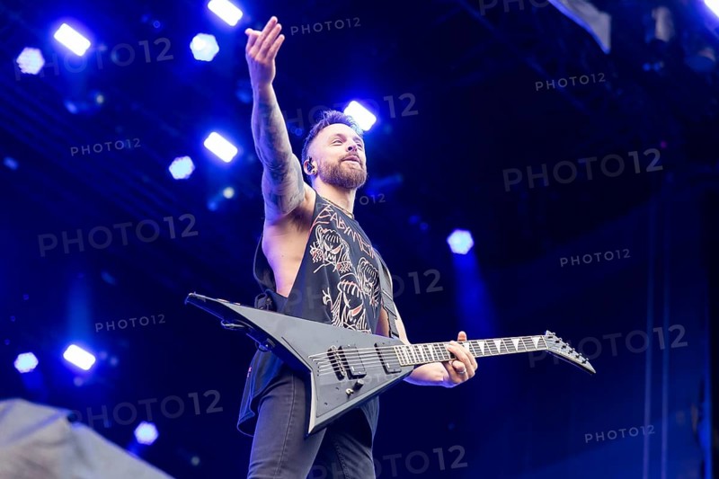 Matthew Tuck, singer of Bullet for My Valentine at the Rock am Ring Festival on Saturday, Nürburgring race track race track, 07.06.2025