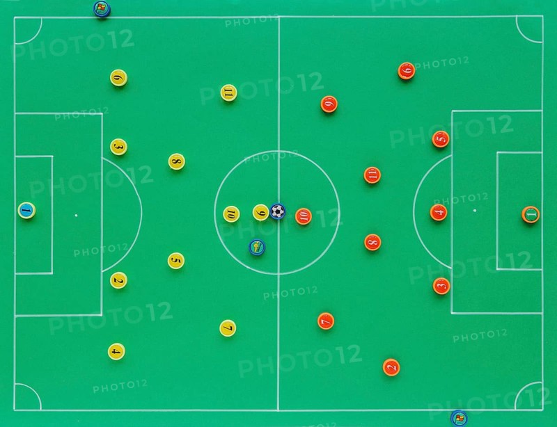 Football background with tactics concept