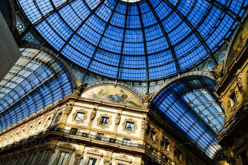 Galleria Vittorio Emanuele II in central of Milan, Italy, Europe