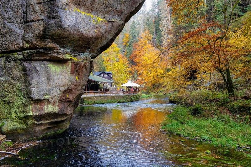 Edmundsklamm Elbe Sandstone Mountains Bohemian Switzerland