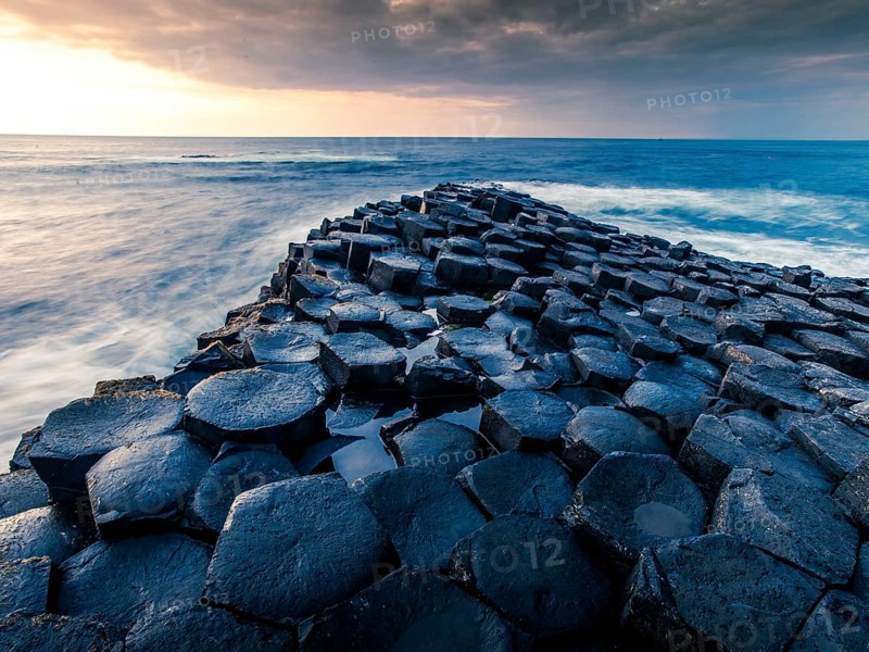 Basalt Rocks, Giant Causeway, Causeway Coast, Antrim, Northern Ireland, Footpath of the Giant