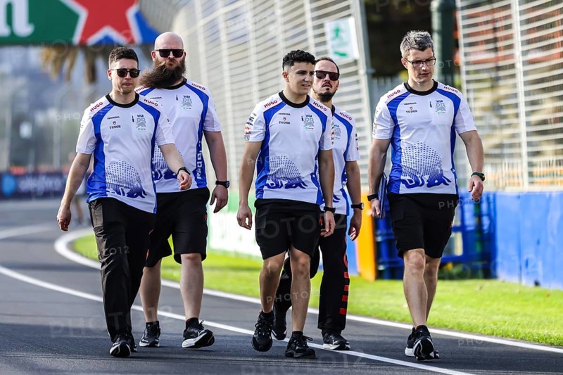 MELBOURNE, AUSTRALIA - MARCH 12: Isack Hadjar of France and Visa Cash App Racing Bulls F1 Team before the 2025 Australian Grand Prix at Albert Park in Melbourne, Australia, Oceania