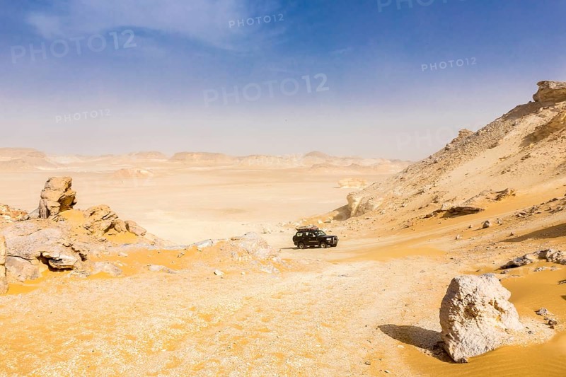White Desert at Farafra in the Sahara of Egypt. Africa