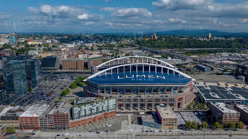 Sep 05, 2023-Seattle, WA: Aerial View of Lumen Field, home of the National Football Leagues, Seattle Seahawks