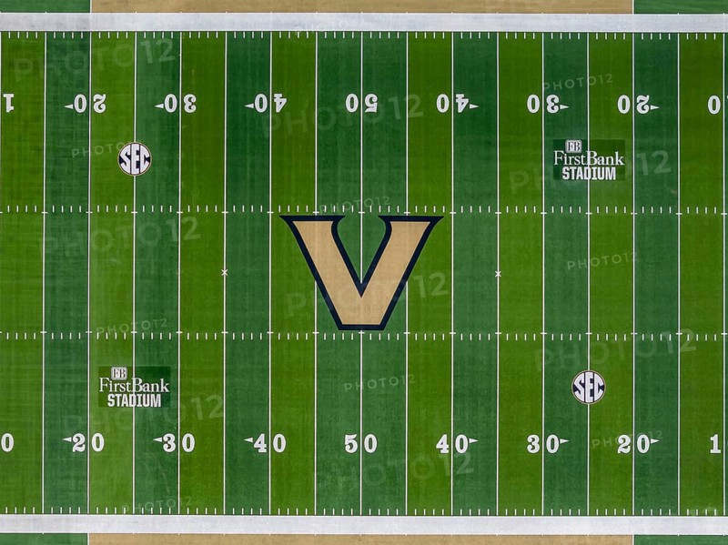 Aerial view of First Bank Stadium on Vanderbilt University campus located in Nashville Tennessee
